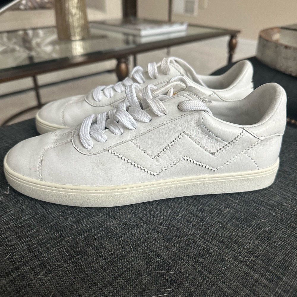 Stuart Weitzman White Athletic Sneakers Minimalist Design
